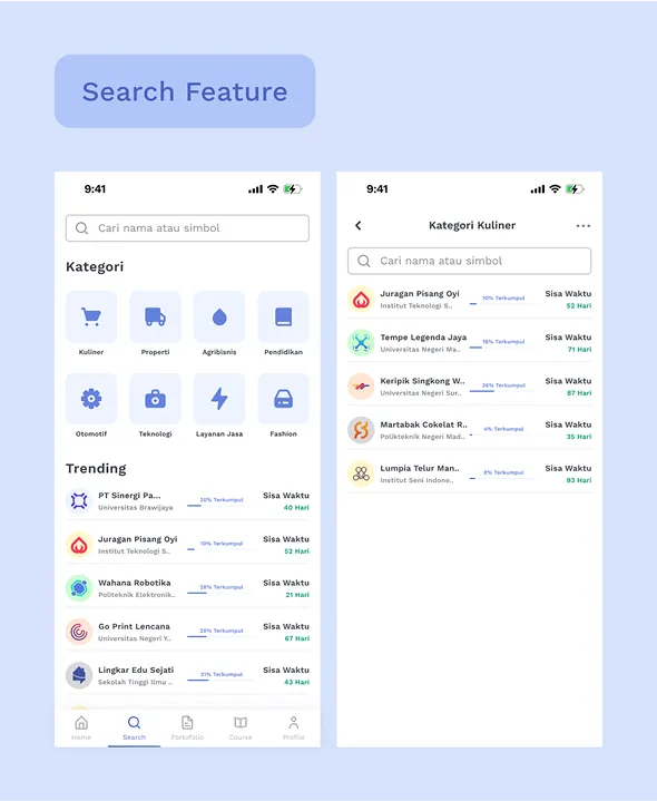Splash screen and authentication page