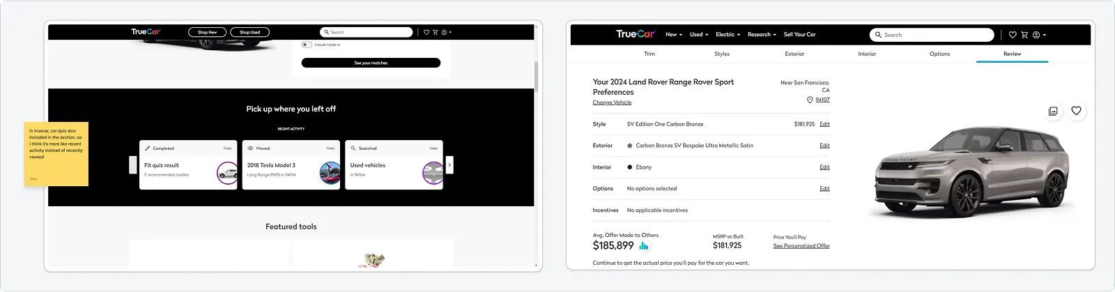Competitive analysis to TrueCar